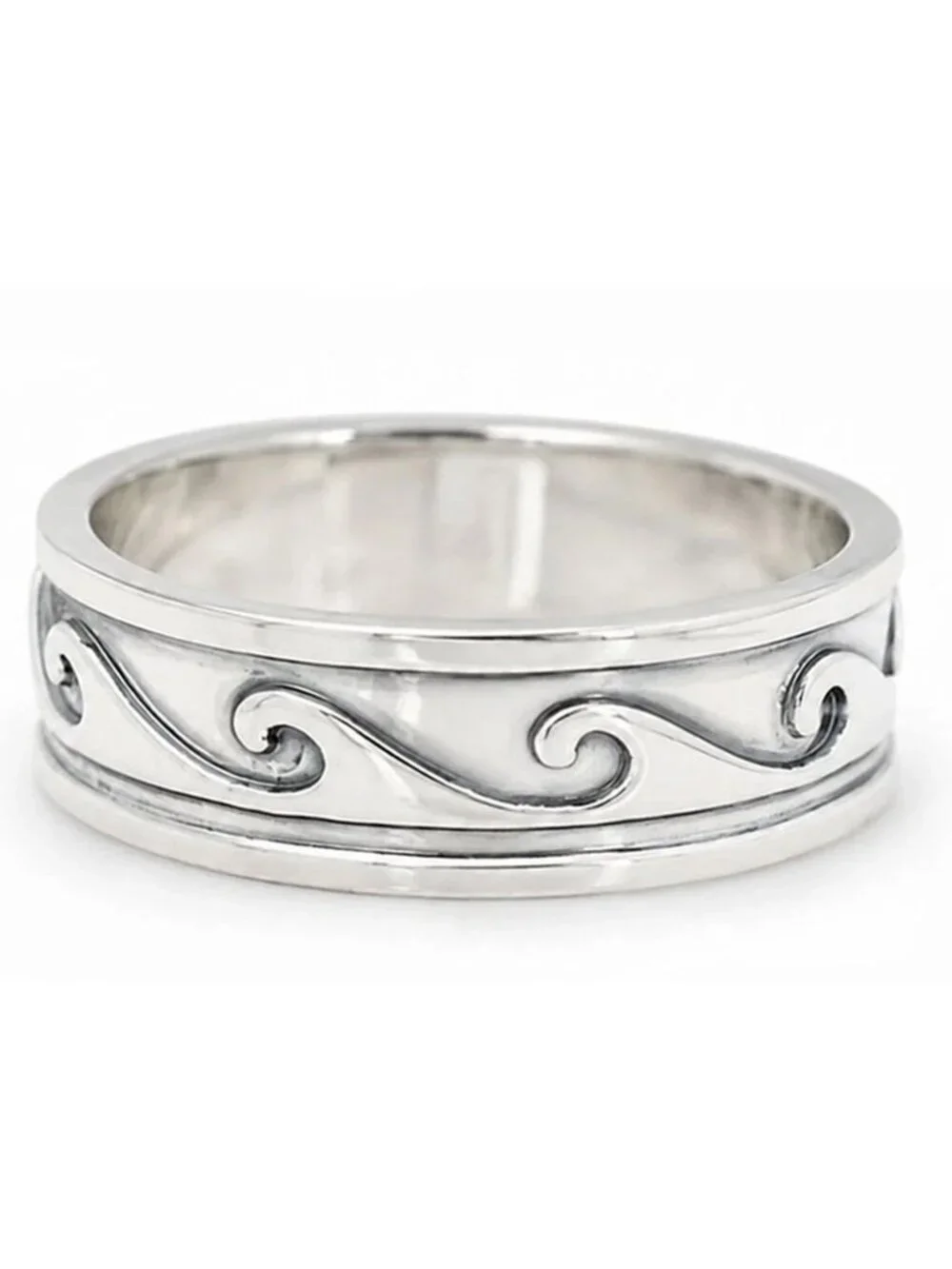 Wave Design Solid Ring Solid .925 Silver